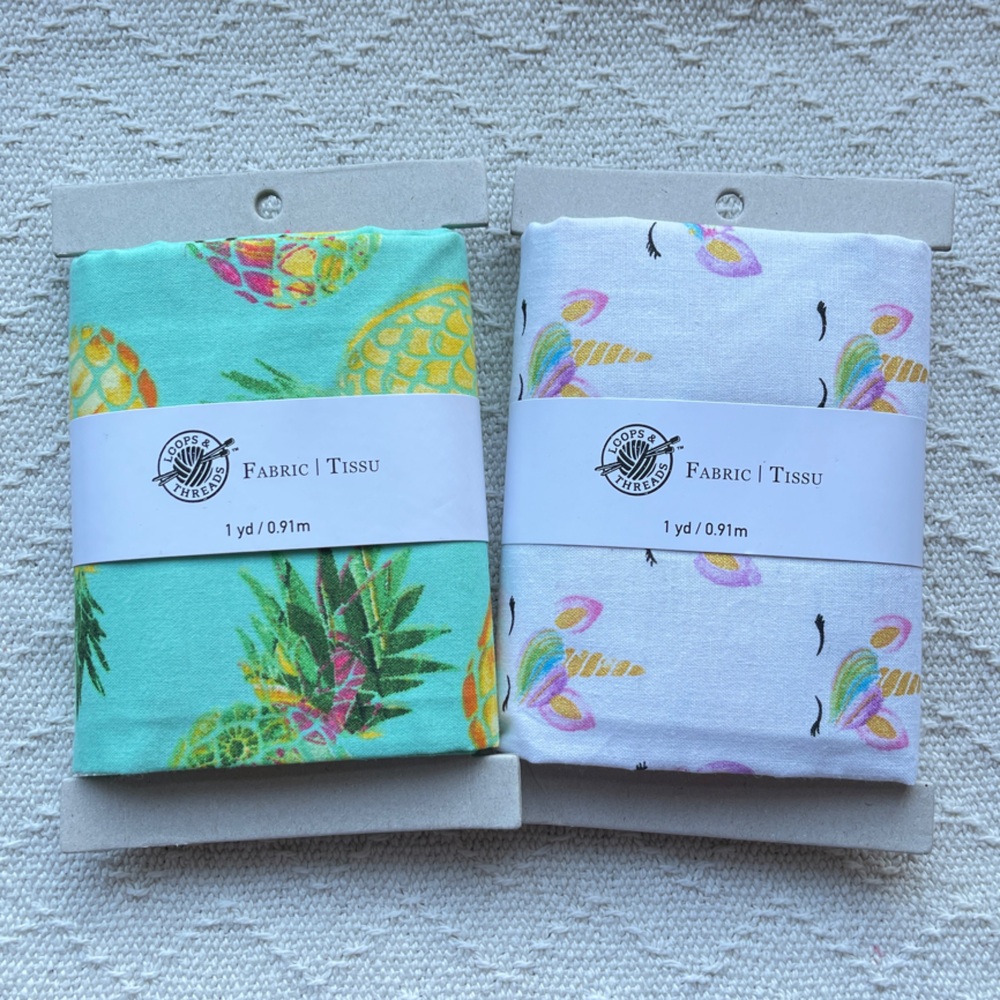 Tropical Pineapple Print Fabric